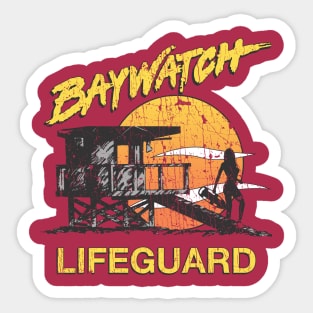 Baywatch Lifeguard Sunset 1989 Sticker